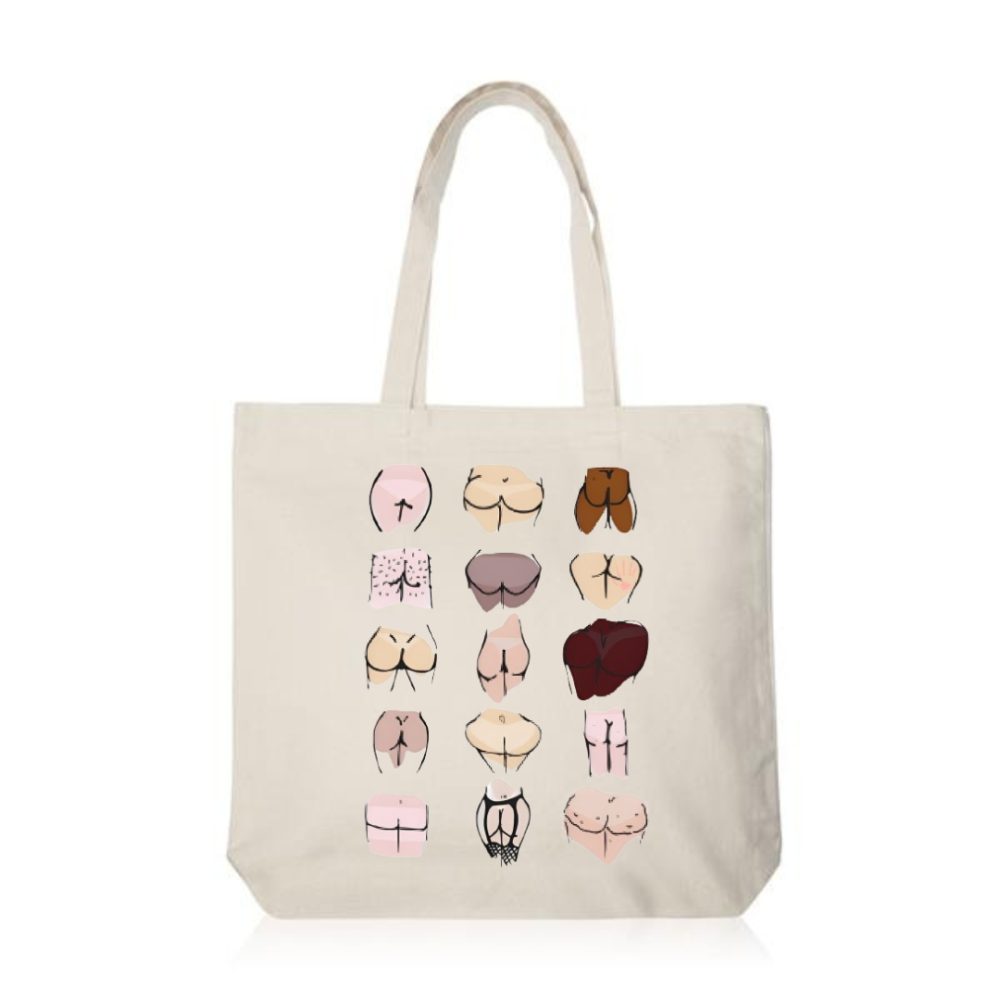 ToteBag c/ bolso interior "Rabinhos" (100% algodão, 300 g/m.)