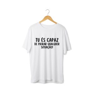 T-shirt homem "Tu és capaz..." (100% algodão)