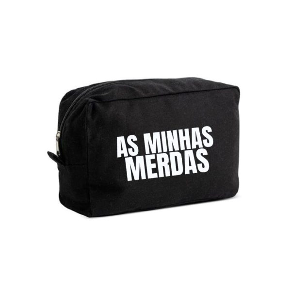 Necessaire preto (100% algodão) "As minhas merdas" - Image 2