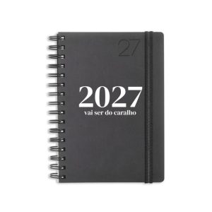 Agenda diária 2027 c/ argolas (A5) "2027 vai ser do caralho/ caraças"